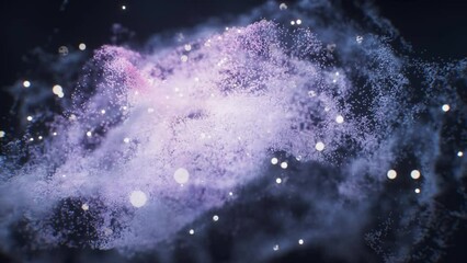 Wall Mural - fantastic dense flowing particles background, 3d rendering.