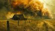 © Darren Green - A dense smog cloud over a rural area