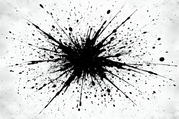 A black and white image of a black and white splatter of paint