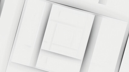 Sticker - rotating animation with endless squares. motion. abstract hypnotic tunnel of white squares. squares 