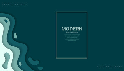 Wall Mural - green background with unique, abstract design, wavy, liquid that gives it a modern and artistic feel