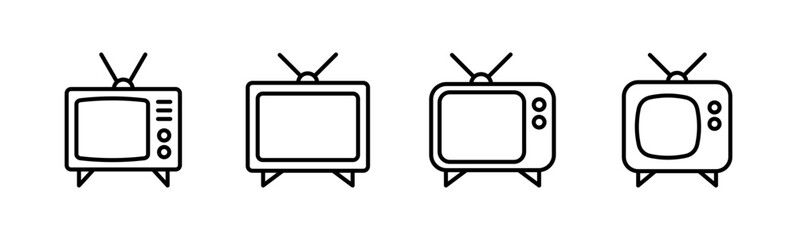 Wall Mural - Tv icon set. television icon vector