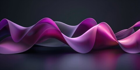 Wall Mural - Abstract waves of purple and pink emanate a blend of elegance and fluidity