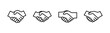 © AAVAA - Handshake icon set. business handshake. contact agreement