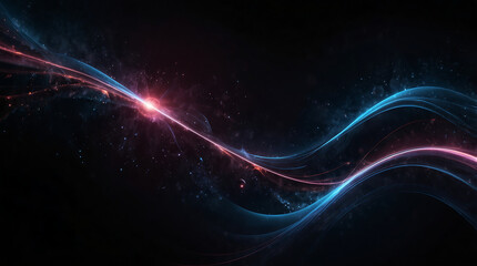 Abstract space themed dark wallpaper with futuristic energy wave design