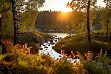 Wall Mural - autumn in the forest