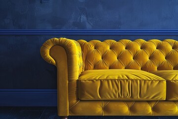 Wall Mural - Chesterfield couch inside