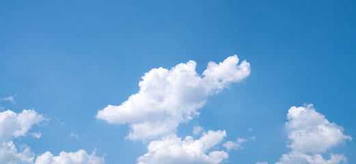 Wall Mural - beautiful blue sky and white cumulus clouds abstract background. cloudscape background. blue sky and