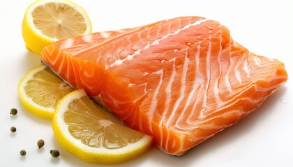 Fresh salmon and citrusy lemon