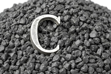 Letter C in Coal