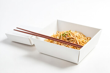 Poster - Noodles in a white takeaway box