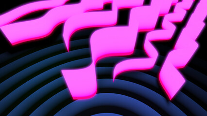 Wall Mural - moving wavy lines on spiral background. design. animation with moving wavy stripes in space. wavy st