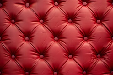 Wall Mural - Red leather background with button pattern