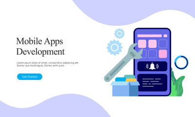 Landing page template for mobile app development