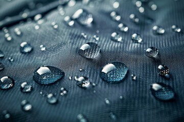 Water drops on waterproof textile Waterproof fabric on furniture