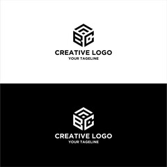 Wall Mural - creative letter BC logo design vector