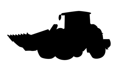 Wall Mural - silhouette of construction machine vector illustration