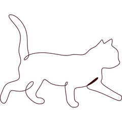 Canvas Print - Cat Line  Art