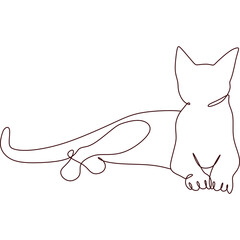 Canvas Print - Cat Line  Art