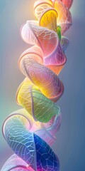 Poster - Futuristic Representation of In Vitro Gametogenesis: Vibrant Abstract Art Visualizing Skin Cells Transformation, Emphasizing Advances in Reproductive Technologies