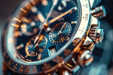 Aufkleber - Close-up of an intricate luxury watch mechanism