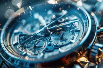 Aufkleber - Close-up of an intricate luxury watch mechanism
