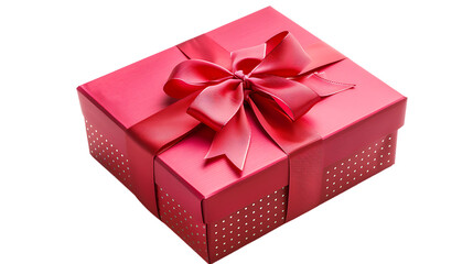 Gift box with ribbon isolated on transparent background