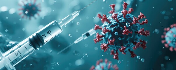 3D rendering of virus and vaccines