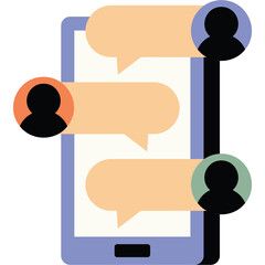 Sticker - Chat Group Illustration