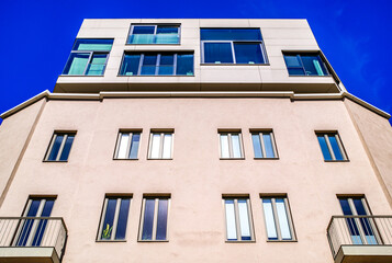 Canvas Print - typical windows of an office building