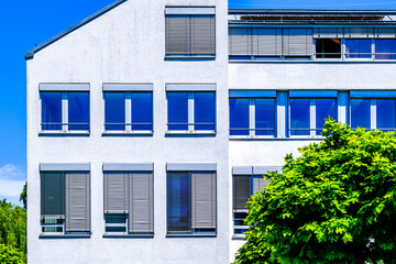 Canvas Print - typical windows of an office building