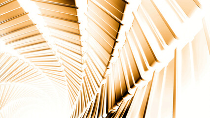 Wall Mural - flight in abstract sci-fi tunnel, futuristic graphics. design. spinning neon glowing corridor with m