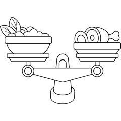 Sticker - Balance Diet Icon