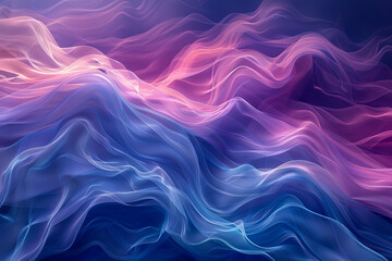 Wall Mural - digital abstract wave pattern in gradient colors