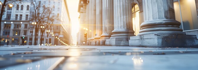 Wall Mural - Courthouse. Blurred background