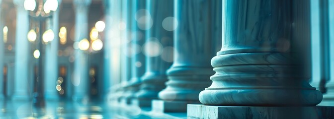 Wall Mural - Courthouse. Blurred background