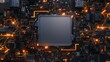 © Georgii - High-tech circuit board with glowing components and central processor unit (CPU)