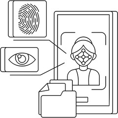 Poster - Biometric Id Card Icon