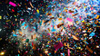 © Stocker M A - Confetti blanc cotillons sur explosion fond cotillion blasting fireworks customization jet particle party title prize reception first announcement presentation spark gold gilt mone.