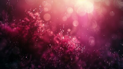 Wall Mural - Pink-purple backdrop, numerous bubble-filled foreground with hazy middle ground