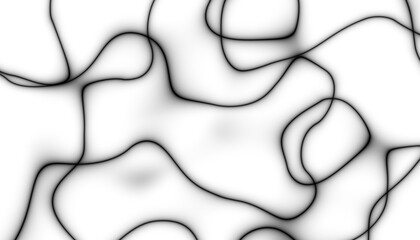 Poster - Abstract black blur thin linear abstract curved wavy wide pattern for background, wallpaper, banner, label etc. Overlay png design
