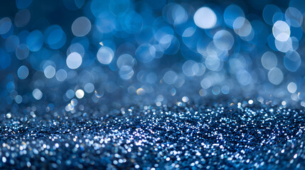 Wall Mural - background of abstract glitter lights, blue. Generative AI.
