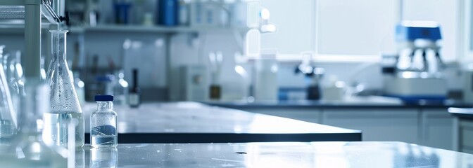 Wall Mural - Laboratory background. Scientific research environment. Blurred background