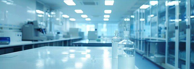 Wall Mural - Laboratory background. Scientific research environment. Blurred background