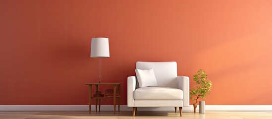 Aufkleber - Elegant interior of living room with comfortable armchair. copy space available