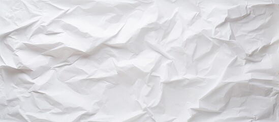 Poster - Paper texture Crumpled White Top view. copy space available