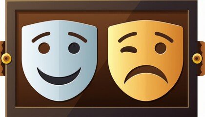 Generated image of happy and sad mask