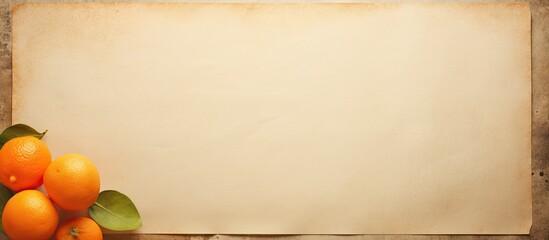 Poster - old paper orange texture or background copy space for text