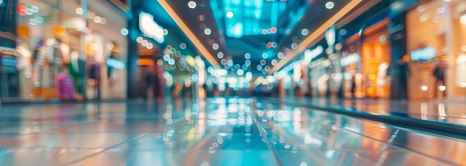 Canvas Print - Shopping mall background. Shopping center. Blurred background