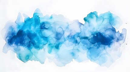 Wall Mural - Blue watercolor abstract background. Generative AI.